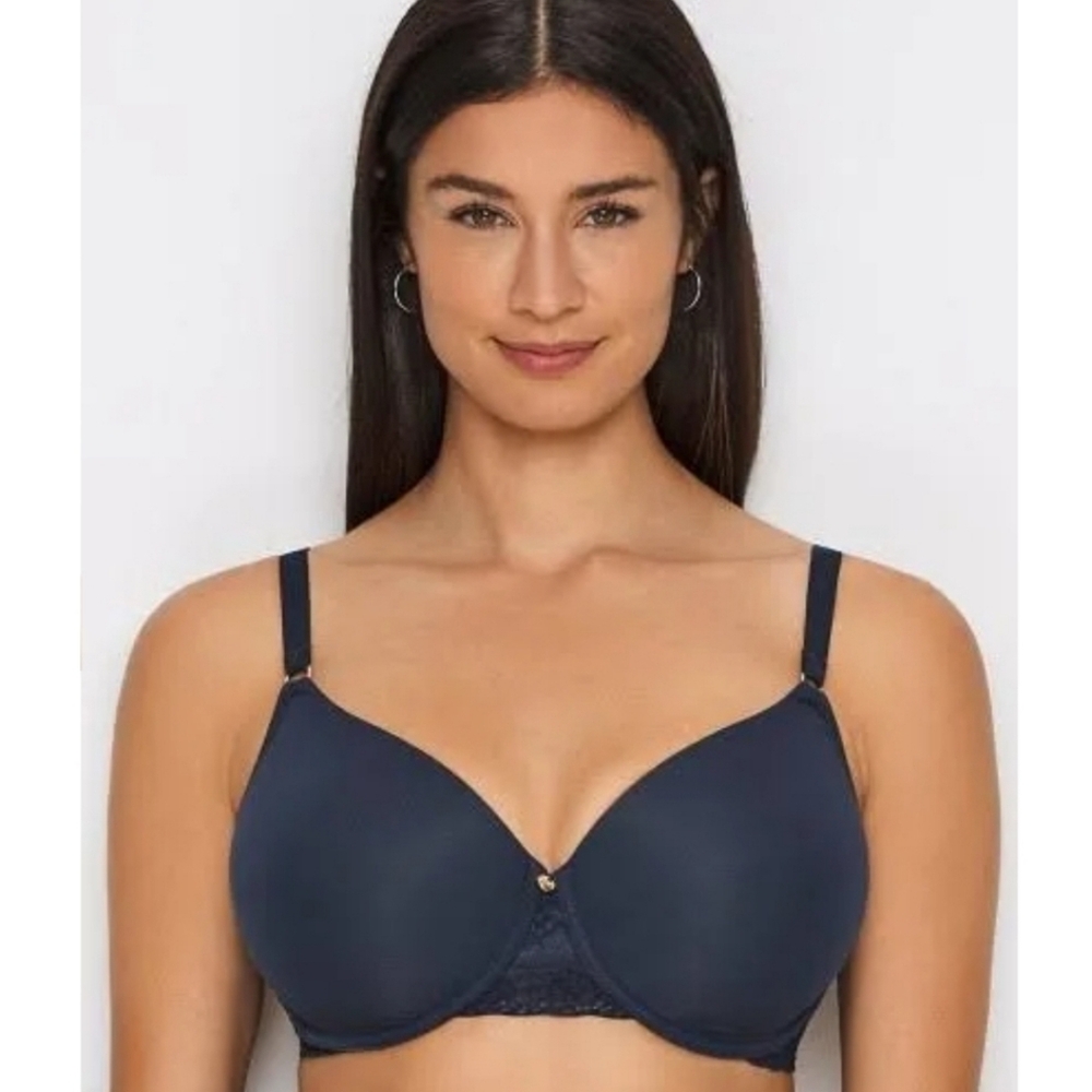 Natori NWT Bliss Perfection Underwire Contour Bra Navy Womens 38B 38 B
